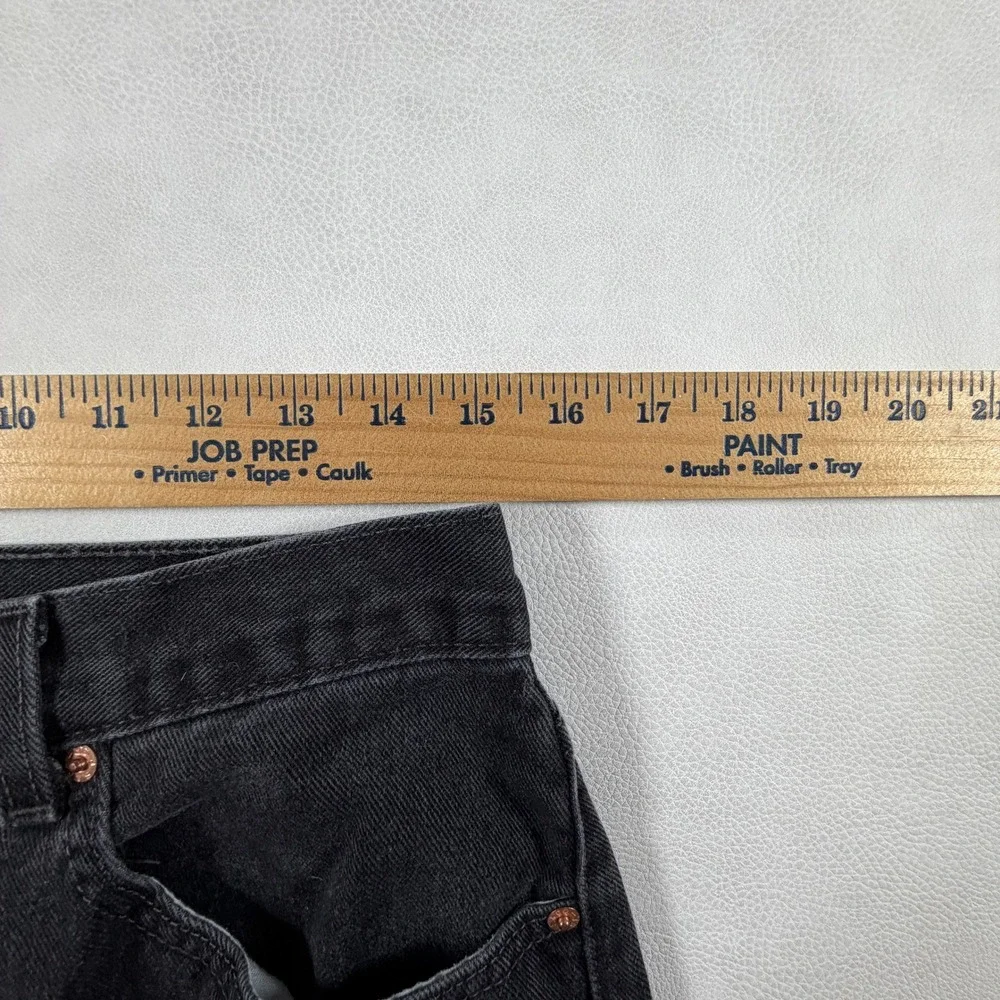 Vintage Levis 505 Mens 30x36 Regular Fit Straight Leg Black Jeans Made in USA